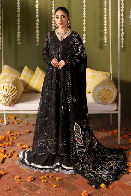 black organza dress pakistani Buy Latest Party Dresses-Pakistani Black Suit With Organza Printed Dupatta